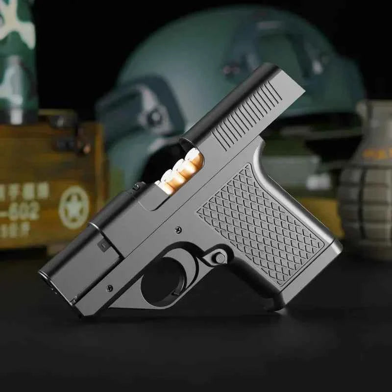 Pistol Style Lighters with 3 Cigarette Case, Jet Turb Lighter, Gas Lighter, Windproof Cigar Lighter, Gadgets for Men, 10PCs