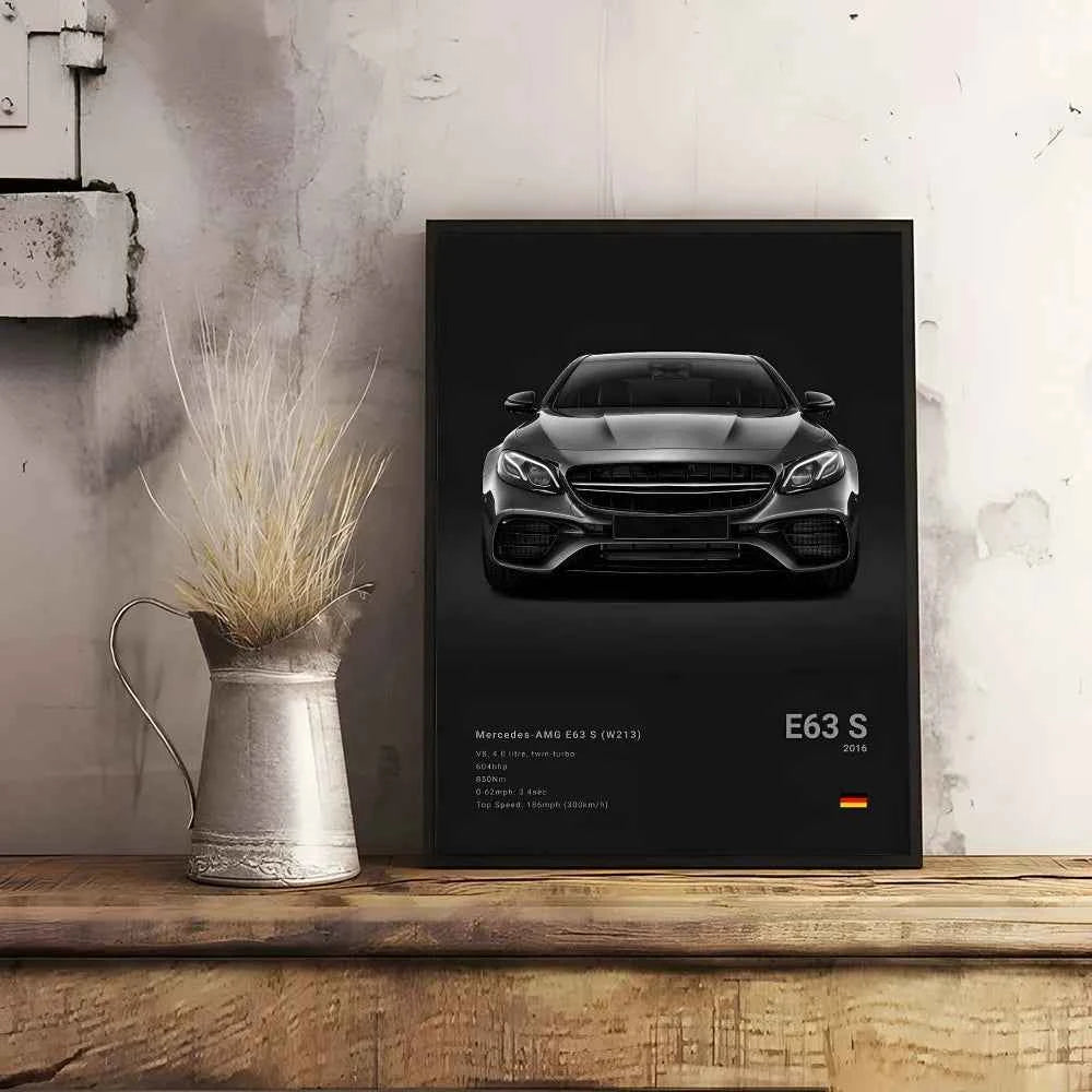 Cool M-MerCEdes-B-BeNZz-AMG GT G C63 300 500SL EVO A45 SLS R Poster Home Living Room Wall Art Garage Room Decor