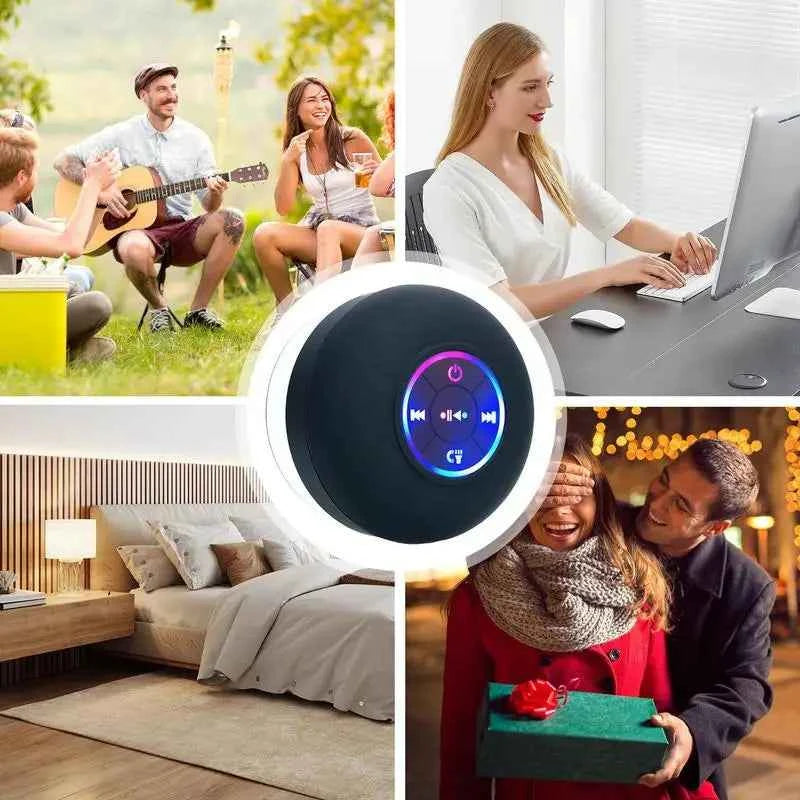 New Bathroom waterproof wireless BT speaker large suction cup mini portable speaker outdoor sports stereo speaker