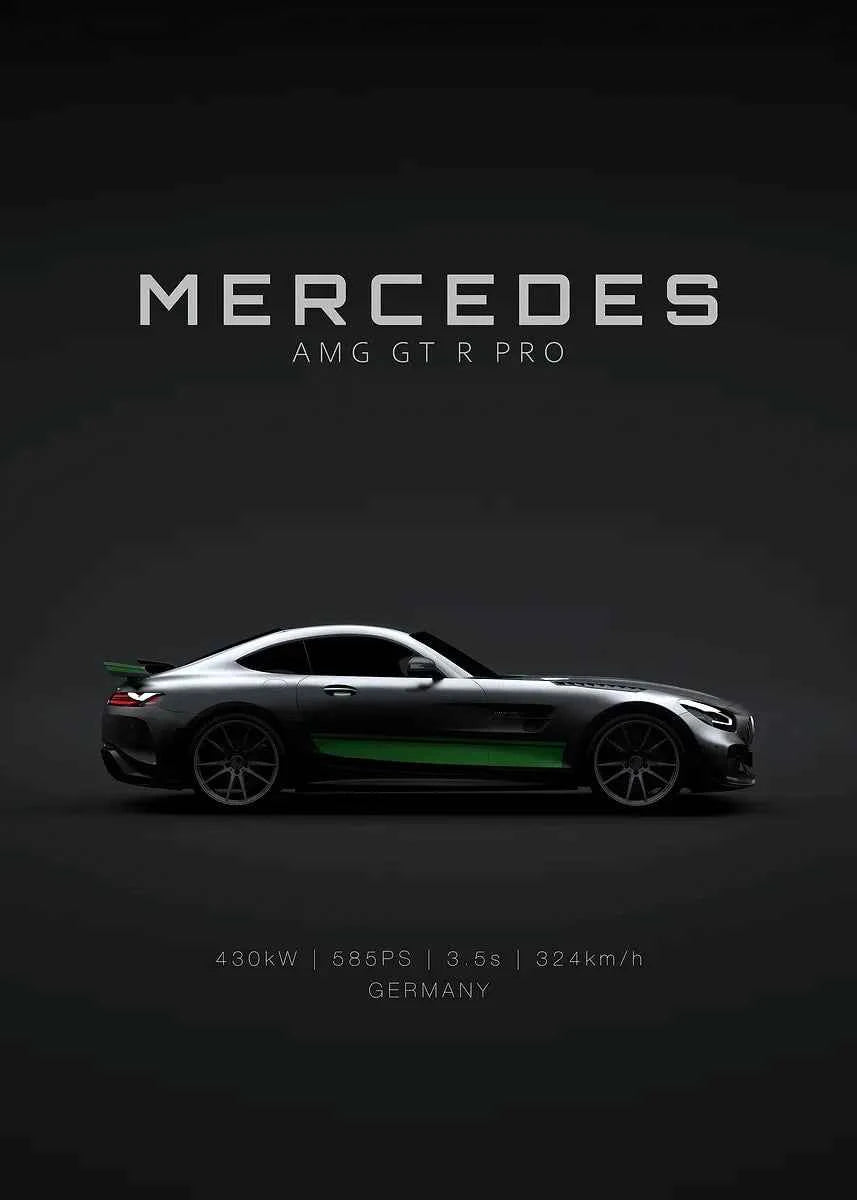 Black Famous Car M-Mercedes-B-Benz-AMG GT G 63 E 350 Poster Print Canvas Painting Home Living Room Wall Art Garage Club Decor