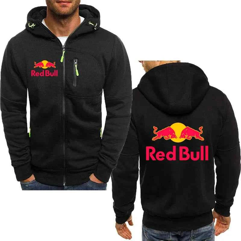 Red Bull Logo Racing Motorcycle Team Men Zipper Hoodie Spring Autumn Fashion Male Sweatshirt 2025 New Sport Women Jacket Coats