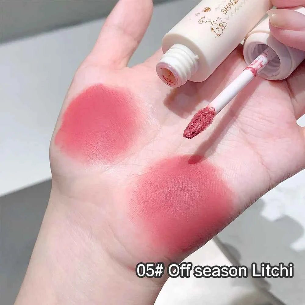 SHAQINUO Munchkin Cloudy Lip Clay Colours Matte Lip Mud  Design Cosmetics Lip Mud For Daily Makeup Application