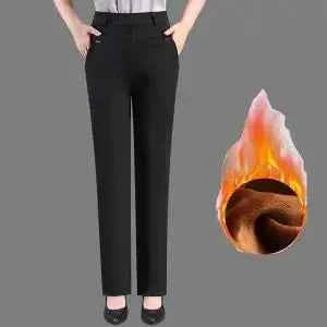 Pantalons d'Hiver Femme Élégants en Polaire