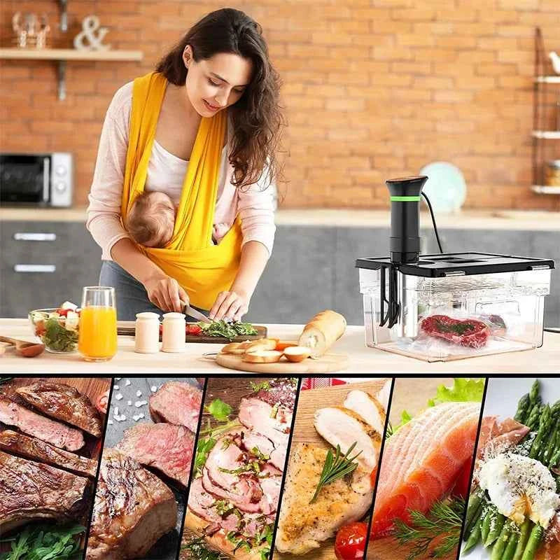110V Waterproof Sous Vide Cooker 1800W Immersion Circulator Vacuum Slow Cooker with LCD Digital Accurate Control Slow Cooker