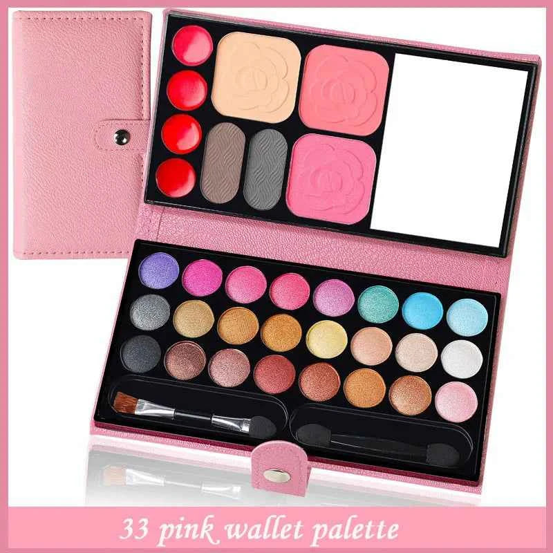 Beginner Full Makeup 33 Colors Eyeshadow Palette Set Makeup Student Children's Day Stage Makeup Cosmetics Palette Blush Powder
