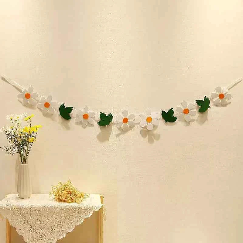 Rainbow Color Birthday Happy Party Banner Be Happy Hanging Banner Garland Daisy String Banner Wedding Banner Home Party Decor