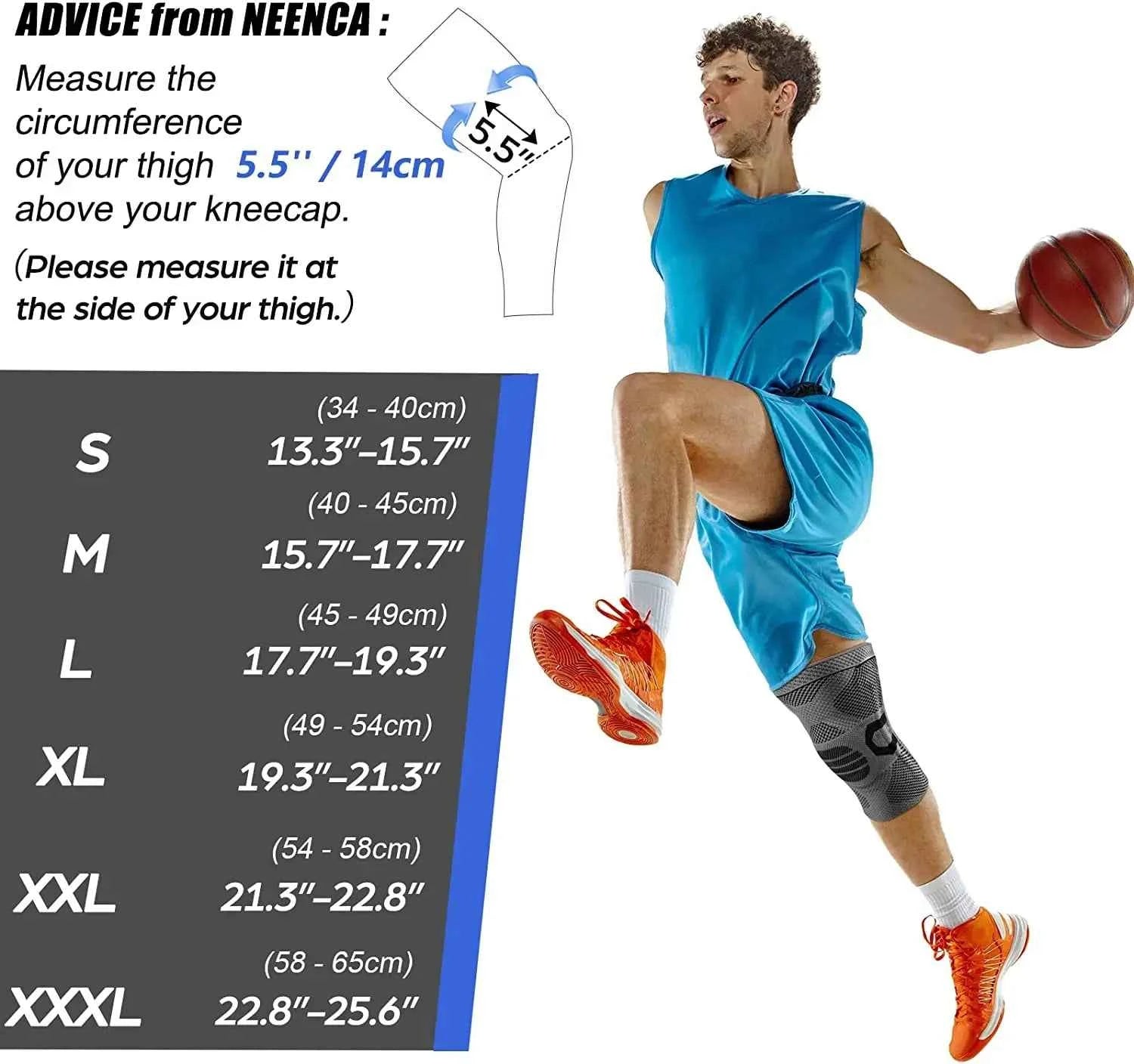 Genouillère Compressif NEENCA pour Soulagement de Douleur