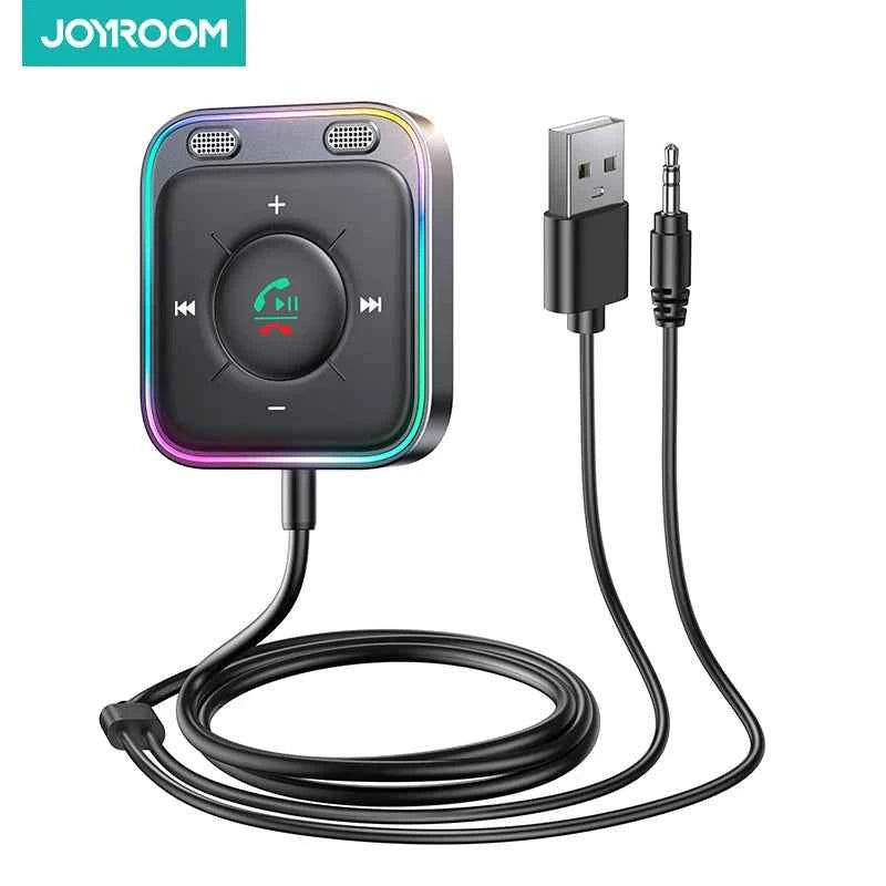 Joyroom Bluetooth 5.3 AUX Car Adapter Dual Mics Noise Cancellation Transmitter Hand Free Wireless Receiver Car Audio Stereo Kits