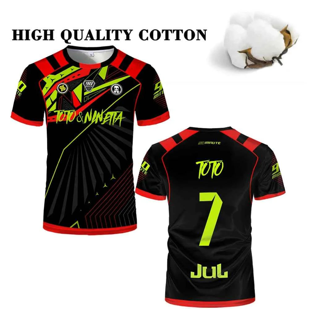 90 Minute Jersey MM9 Men's Football T-shirt Jul Maillot High Quality Cotton Short-sleeved Futsal Soccer Uniform Kid's T Shirts