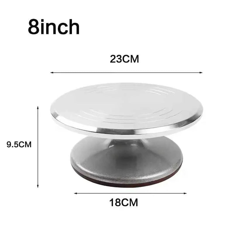 10 INCH Baking Tools Aluminum Alloy Birthday Cake Turntable Plastic Ceramic Turntable Glass Turntable Flower Mounting Table