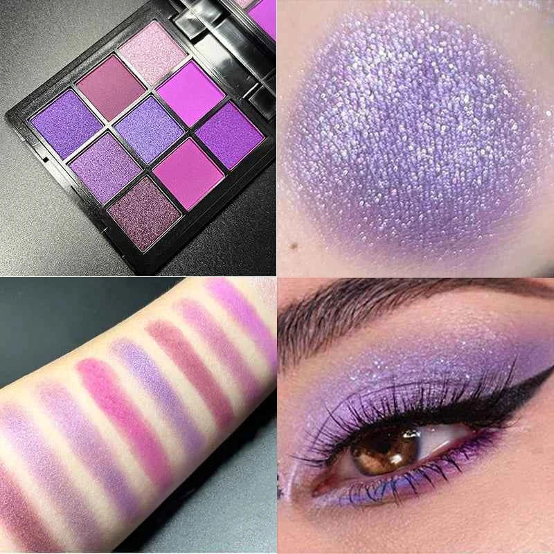 9-Grid Eyeshadow Palette Glitter Pearlescent Matte Eye Shadow Shimmer Makeup Long Lasting Women Beauty Eye Cosmetics Series