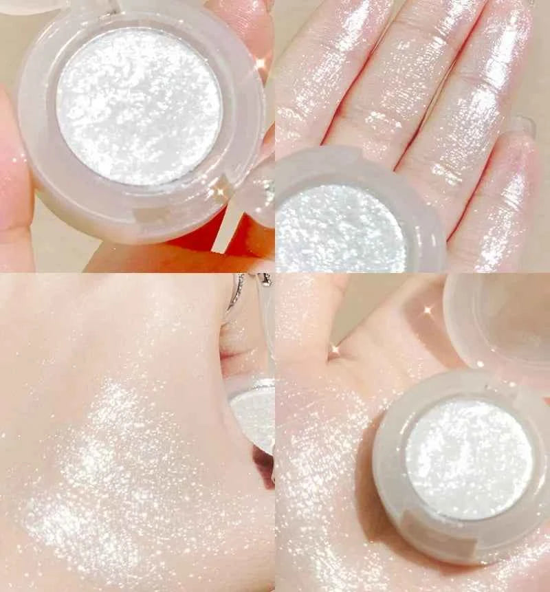 Potato Texture Glitter Eyeshadow Palette Pearlescent Diamond Monochrome Highlighter Powder Brighten Shiny Eyes Makeup Cosmetics