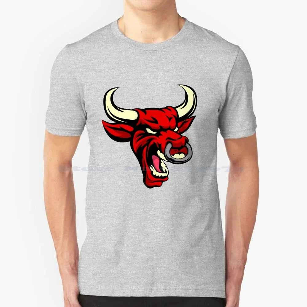 Red-Bull 100% Pure Cotton Hoodie Tshirt Fierce Bull Trendy Modern Red Color Red Colour Bull Strong Strength Ferocious Vector