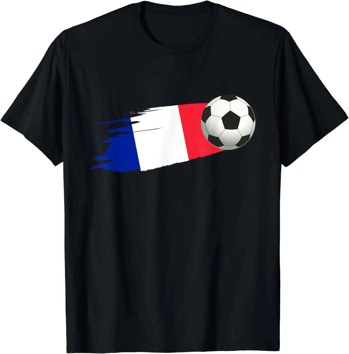 National France Flag Cock French Football Soccer Team T-Shirt Casual Cotton Daily Four Seasons Tees Oversized T Shirt