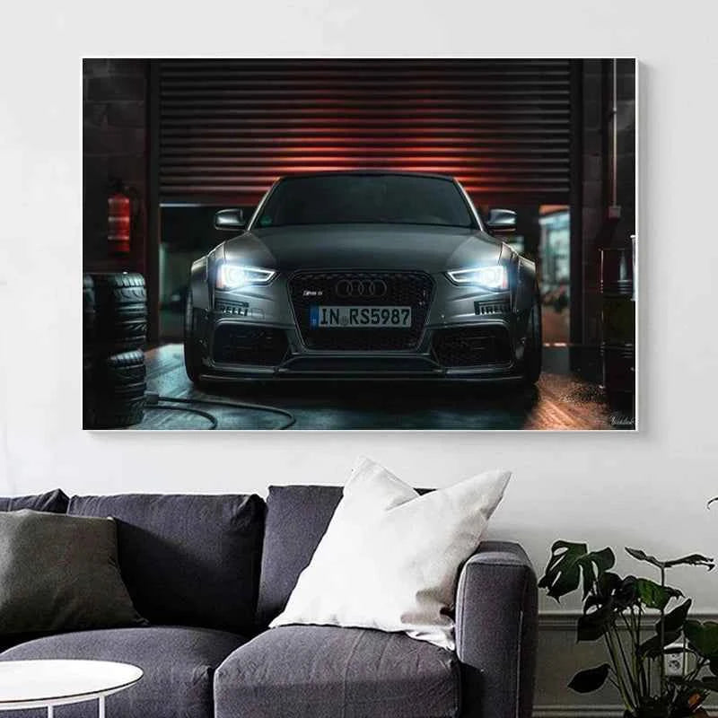 Audi Quattro Supercars Series RS6/RS7/R8 Cool Sports Car Posters Canvas Painting HD Print Wall Art Pictures Bedroom Home Decor