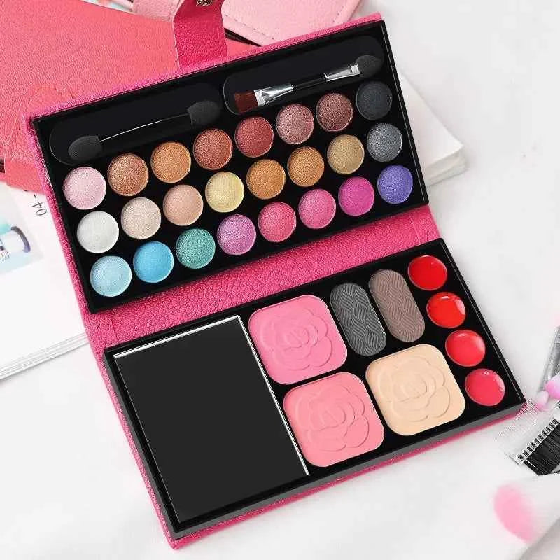 Beginner Full Makeup 33 Colors Eyeshadow Palette Set Makeup Student Children's Day Stage Makeup Cosmetics Palette Blush Powder