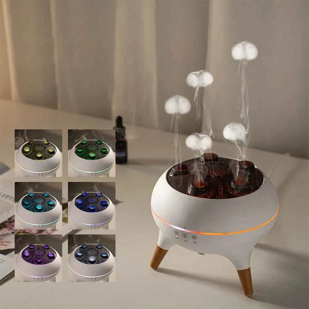 Dynamic Jellyfish Air Humidifier with Colorful Night Lights Cool Mist Humidifier Air Diffuser Humidifier for Home Bedroom Office
