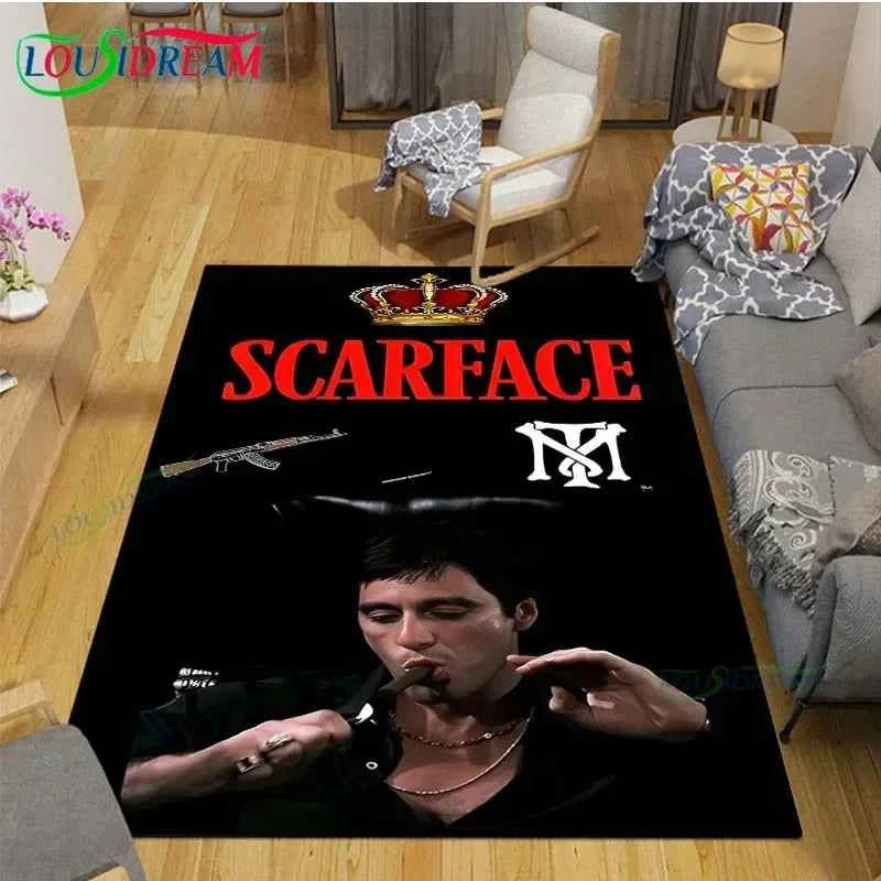 Movie Godfather S-Scarface Carpet Room Decor Floor Mats Bedroom Yoga Mat Photography Props Area Rug Birthday Gift  Anime Rug