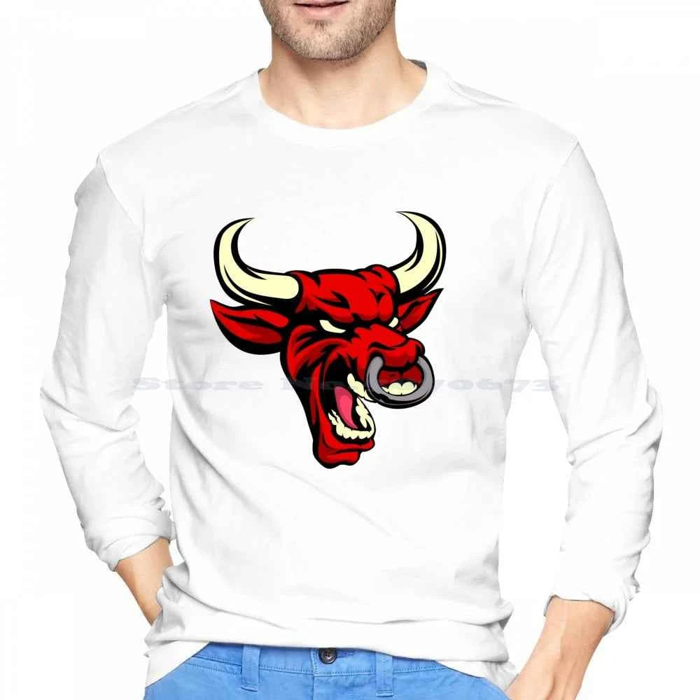 Red-Bull 100% Pure Cotton Hoodie Tshirt Fierce Bull Trendy Modern Red Color Red Colour Bull Strong Strength Ferocious Vector