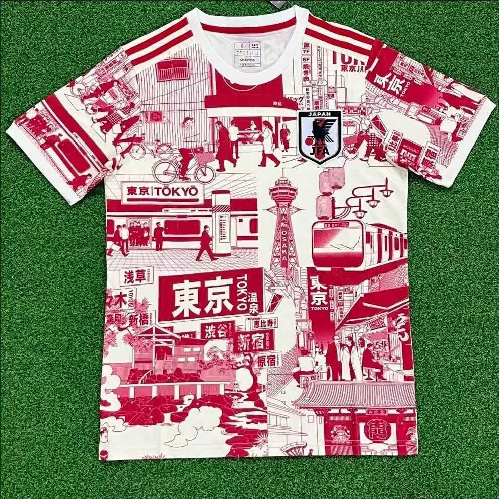 Japan National Team Football Jersey Sea Wave Jingle Cat Darth Vader Football T-shirt Men Clothing Women Tshirt Kids Tees Tops