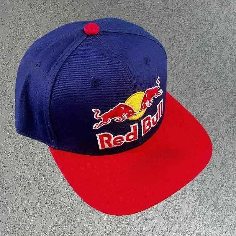 Fashionable letter embroidered Red Bull baseball cap for spring and autumn outdoor adjustable casual hat, sun protection hat