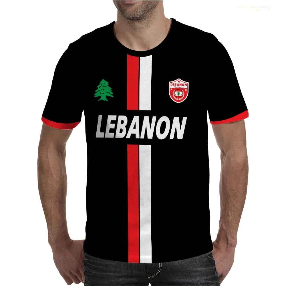 Lebanon Football Jersey T Shirts Adult & Kids Light Luxury Digital Printed Sports Soccer Uniforms Men's Lebanese Flag Clothing