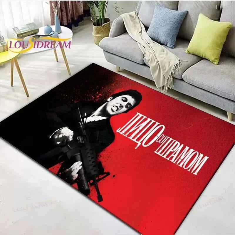 Movie Godfather S-Scarface Carpet Room Decor Floor Mats Bedroom Yoga Mat Photography Props Area Rug Birthday Gift  Anime Rug