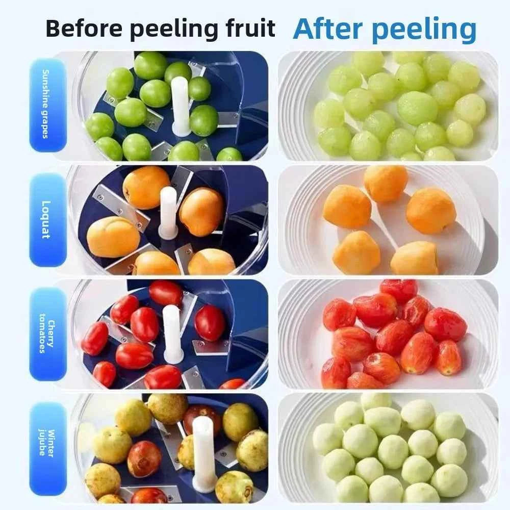 Effortless Peeling Kitchen Useful Things Automatic Electric Grape Peeler — Manual-Free Berry Fruit Peeler Garlic Peeling Machine