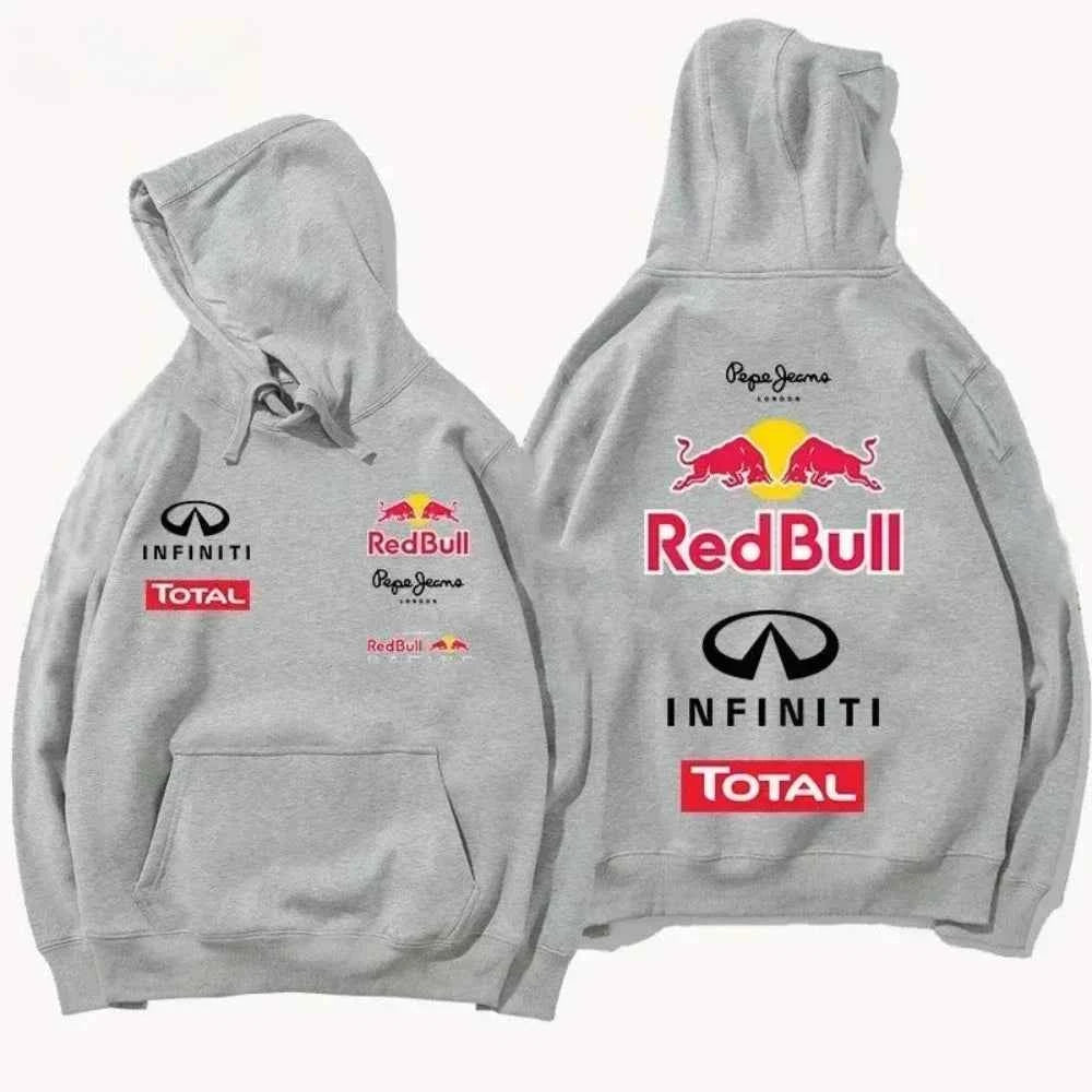 Racing Team  Red Bull Hoodies Print Pullover Brand Hooded Designer Joggers Long Sleeve Sweatshirt Women Streetwear Tops Clothing