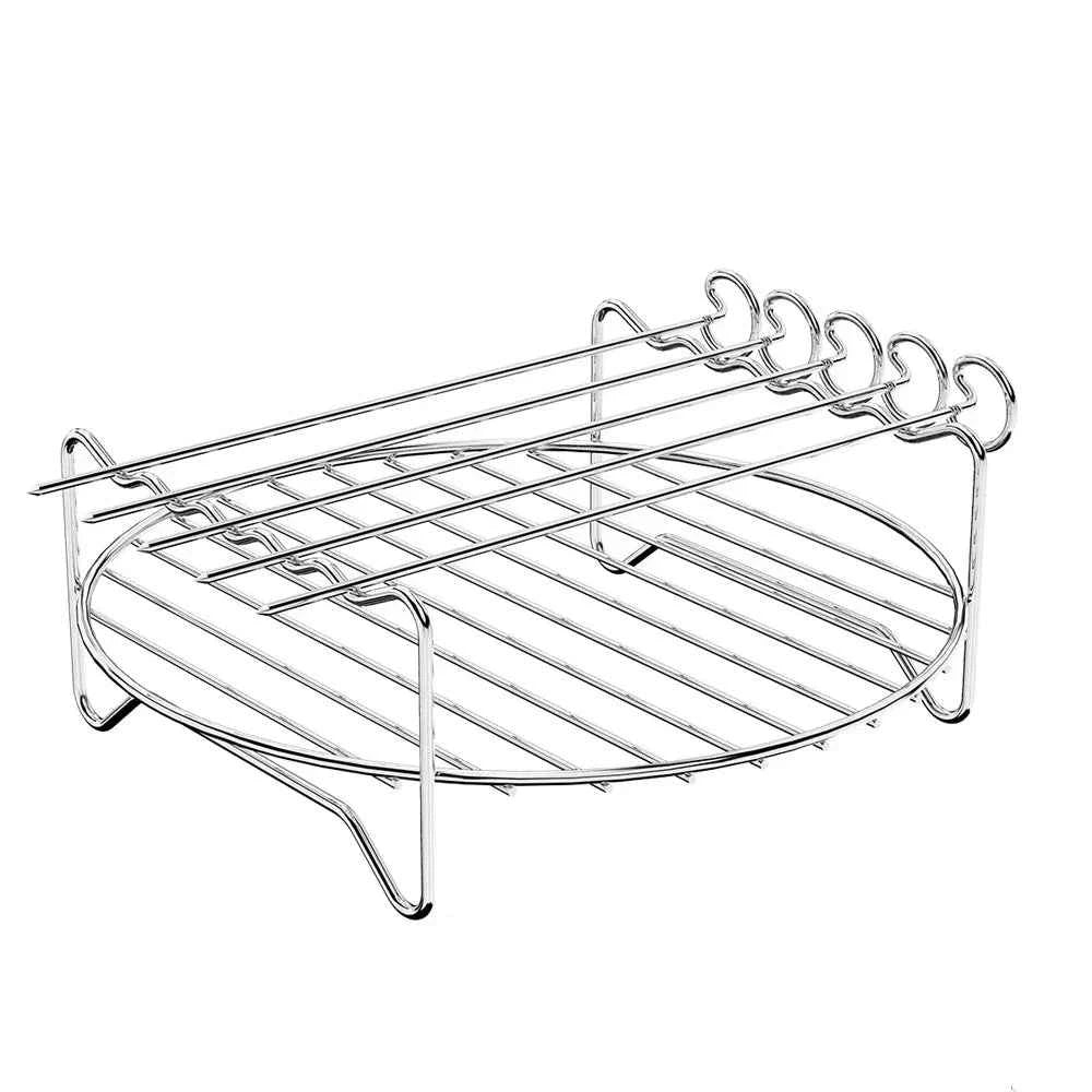 Air Fryer Stainless Steel Rack Tray&Steaming Racks Air Fryer Tools Baking Pan BBQ Gril Baking Cooker Accessories Cooking Tools