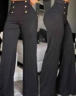 Pantalon Femme Taille Haute Élégant