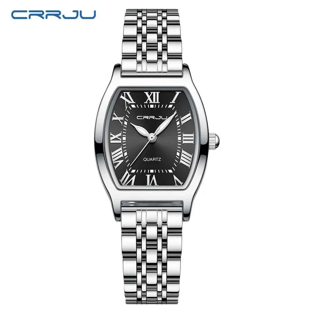 CRRJU Women Watches Creative Steel Dress Bracelet Wristwatches Ladies Square Waterproof Female Relogio Feminin