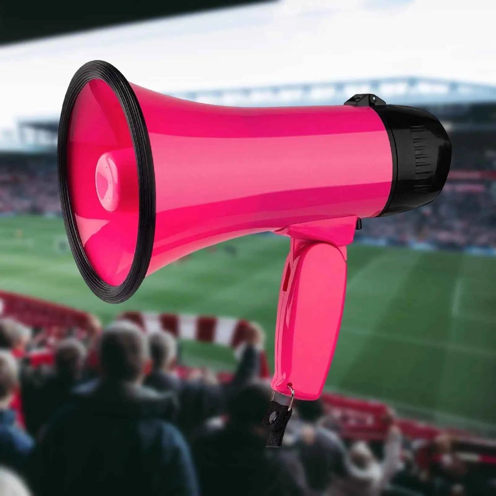 25W Handheld Bullhorn Megaphone Voice Recording Lightweight Alarm Portable for Soccer Football Baseball Recording Detachable