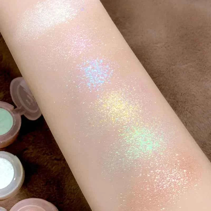 Potato Texture Glitter Eyeshadow Palette Pearlescent Diamond Monochrome Highlighter Powder Brighten Shiny Eyes Makeup Cosmetics
