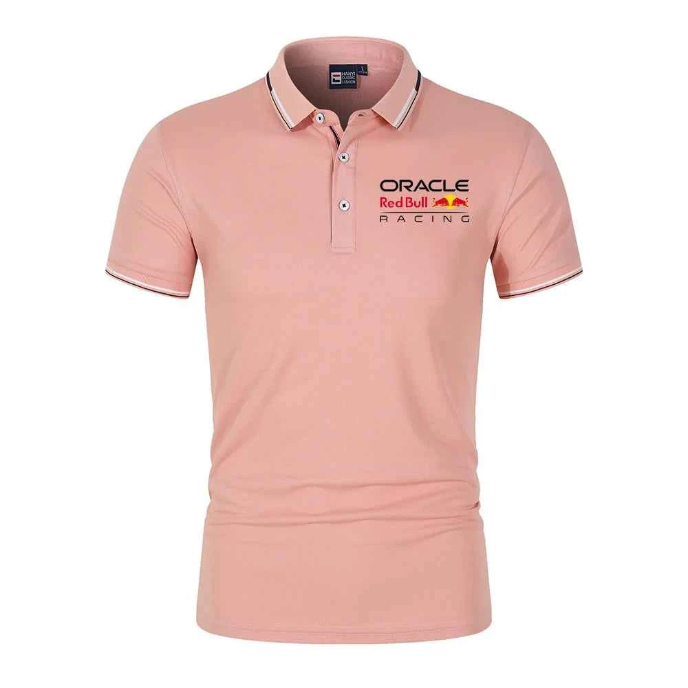 Red Bull Racing Team Men Polo Shirt Summer Short Sleeve Male Oversized Polos T-shirt 2025 New Fashion Men's Clothes Tops