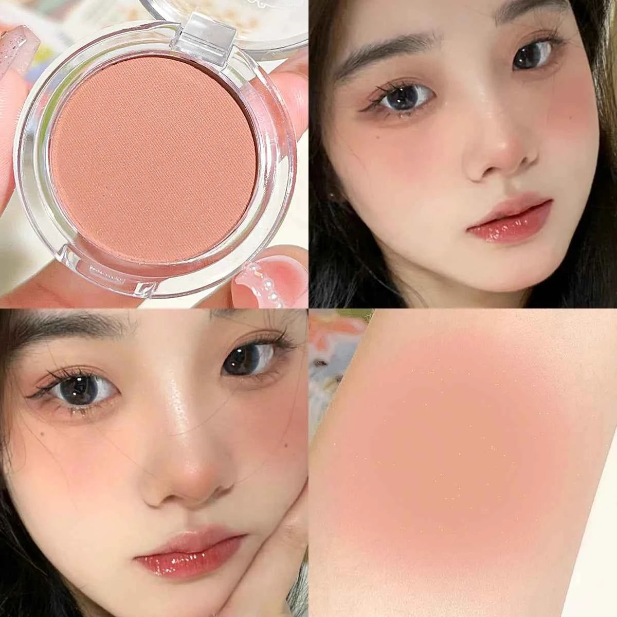 HISYI monochrome blush whitening matte cosmetics vitality girl nude makeup natural smudge monochrome blush plate