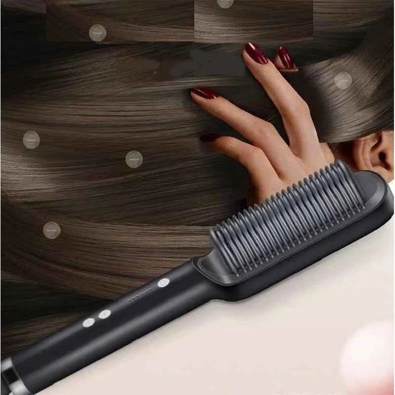 Brosse lissante électrique professionnelle avec chauffage rapide en céramique - Elegance_empire-shop