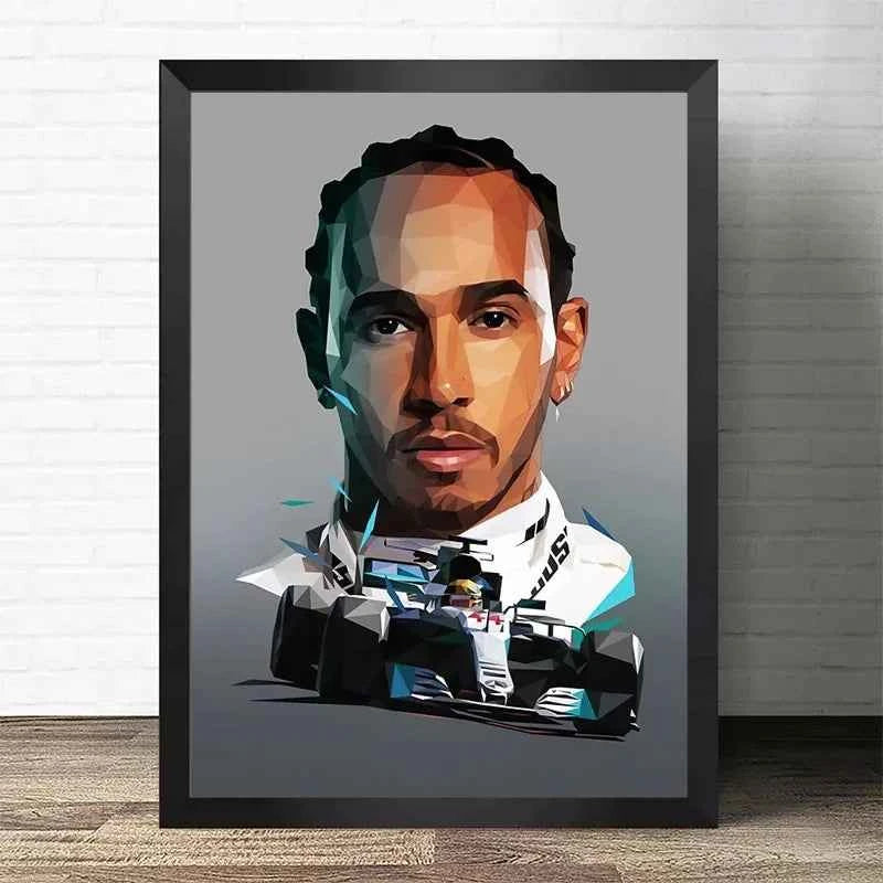 F1 World Champion Racer Ayrton Senna Graffiti Racing Formula 1 Poster Decorative Paintings Canvas Wall Art Pictures Home Decor