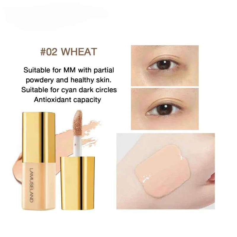 Bright White Moisturizing Liquid Concealer Oil Control Full Coverage Pores Dark Circles Foundation Cream Facial Makeup Cosmetics