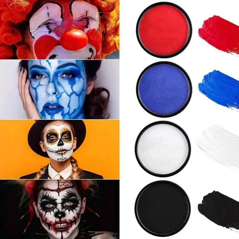 30G Water Monochromatic Face Body Painting Palette Halloween Festive Washable face and body paint Makeup Costume Body Partie