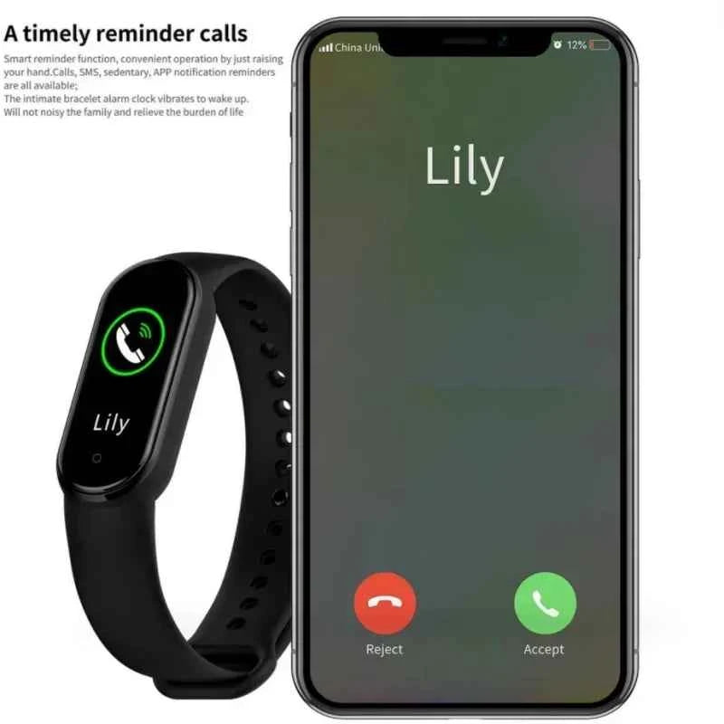 M5 smartwatch digital men and women Bluetooth fitness tracker watch exercise heart rate blood pressure Android iOS