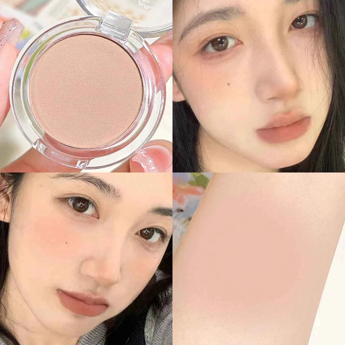 HISYI monochrome blush whitening matte cosmetics vitality girl nude makeup natural smudge monochrome blush plate