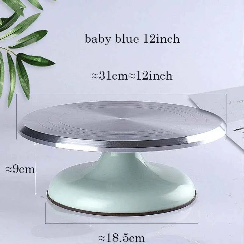 10 INCH Baking Tools Aluminum Alloy Birthday Cake Turntable Plastic Ceramic Turntable Glass Turntable Flower Mounting Table