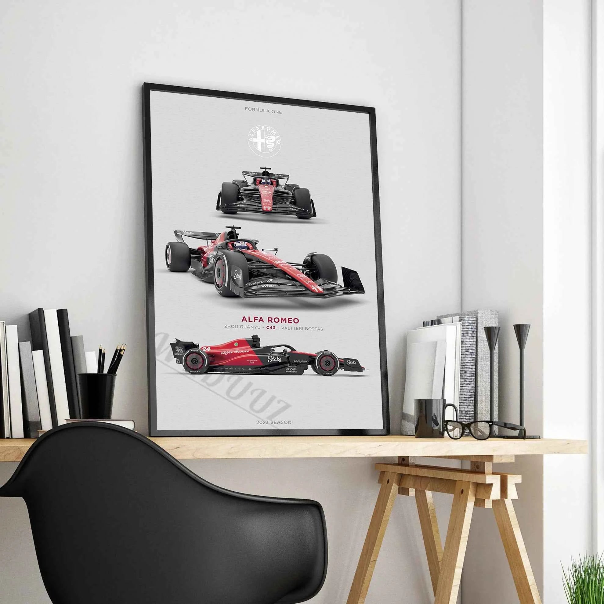2023 Season Retro Formula 1 80S Car F1 Racing Team Print Posters Canvas Painting Wall Art Pictures For Living Room Home Decor