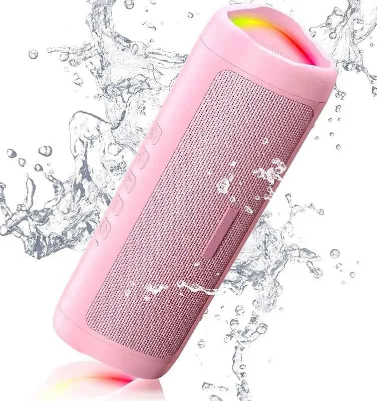 Bluetooth Speaker With HD Sound,Portable Wireless,IPX5 Waterproof,Colorful Lights PortableTWSWaterproof Bluetooth Speaker