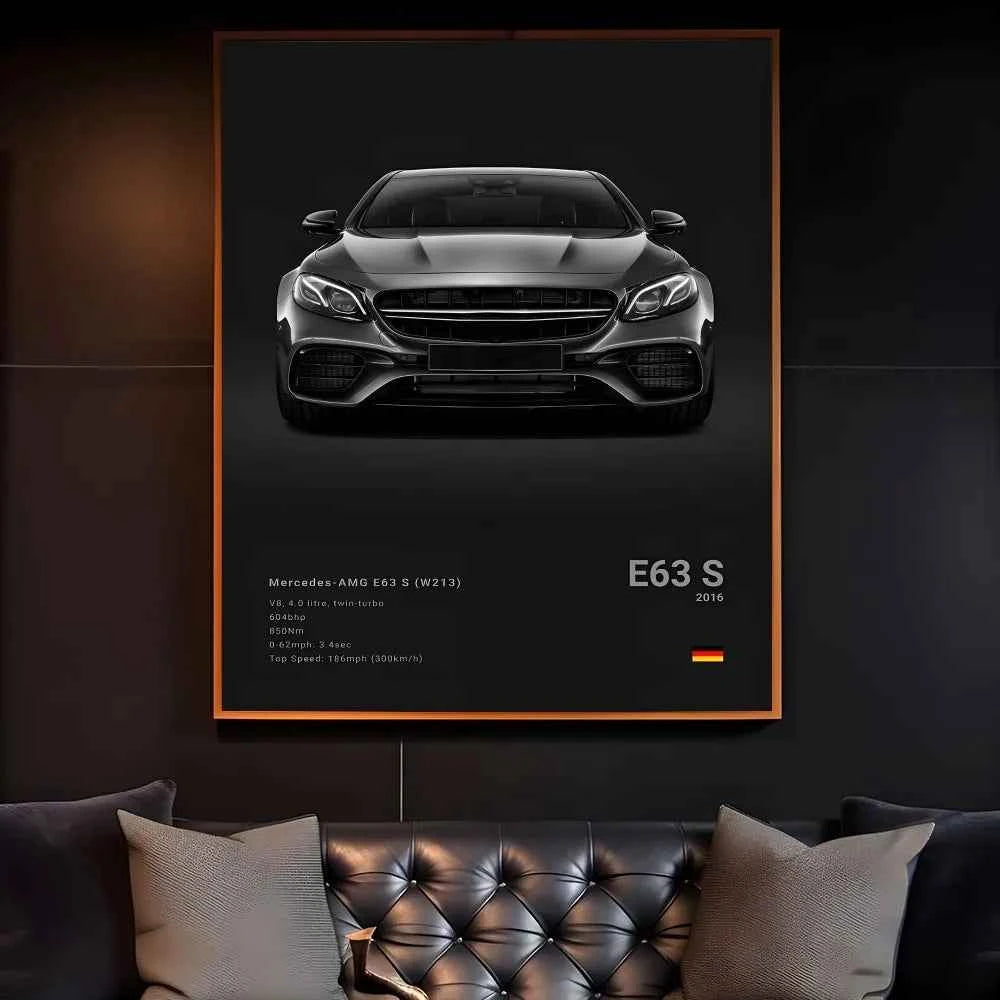 Cool M-MerCEdes-B-BeNZz-AMG GT G C63 300 500SL EVO A45 SLS R Poster Home Living Room Wall Art Garage Room Decor
