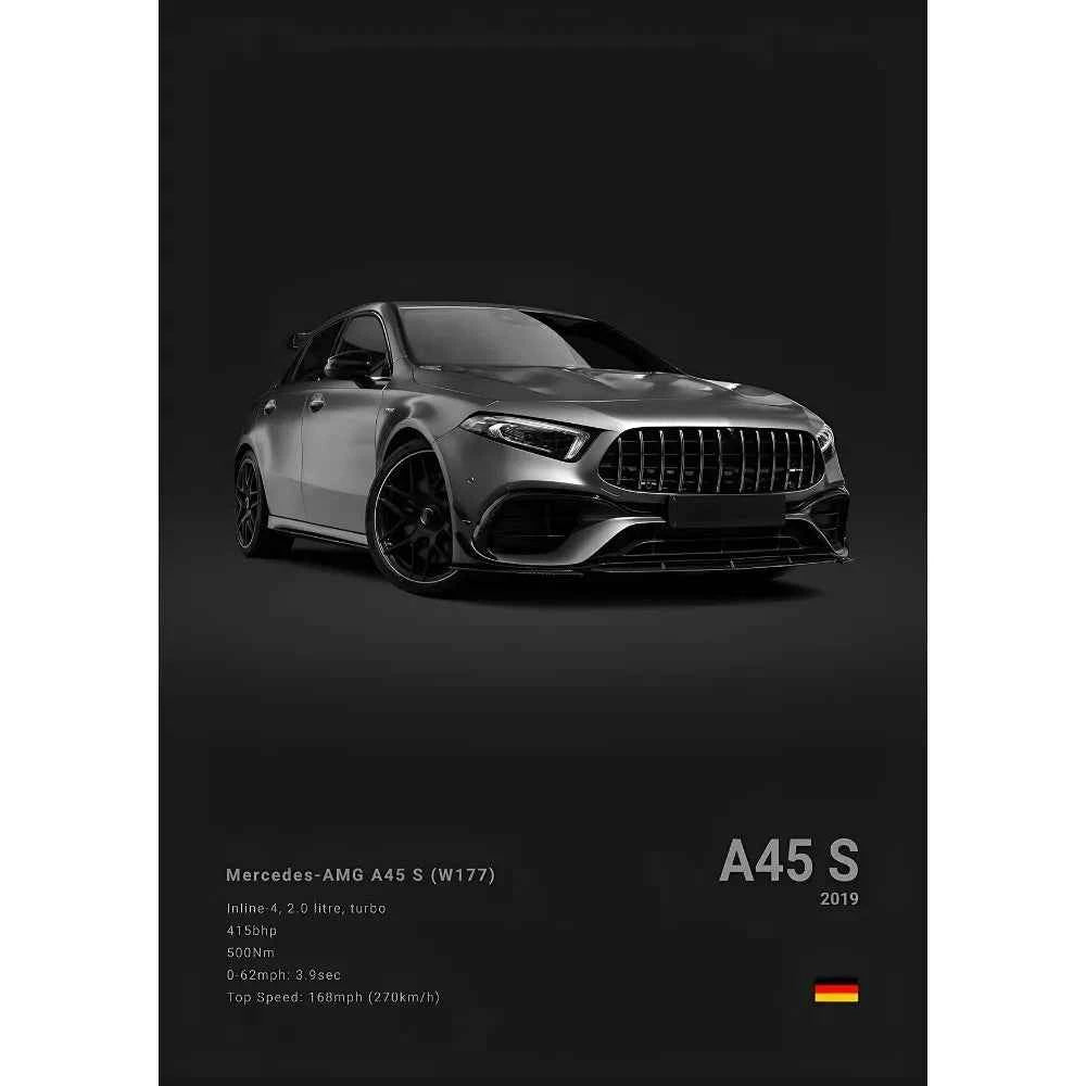 Cool M-MerCEdes-B-BeNZz-AMG GT G C63 300 500SL EVO A45 SLS R Poster Home Living Room Wall Art Garage Room Decor