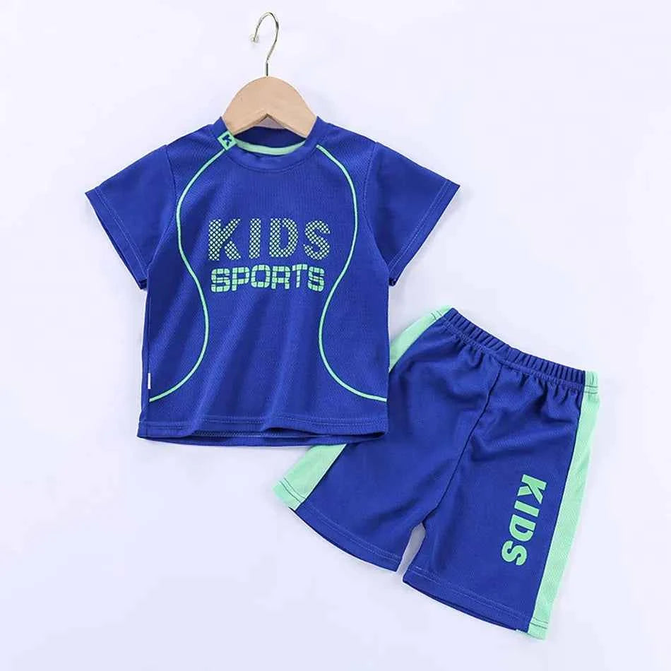 Children Summer Short Sleeve Football Basketball Suit Clothing Set Boy Girl Jersey Quick Drying Breathable Kids Sports Wear