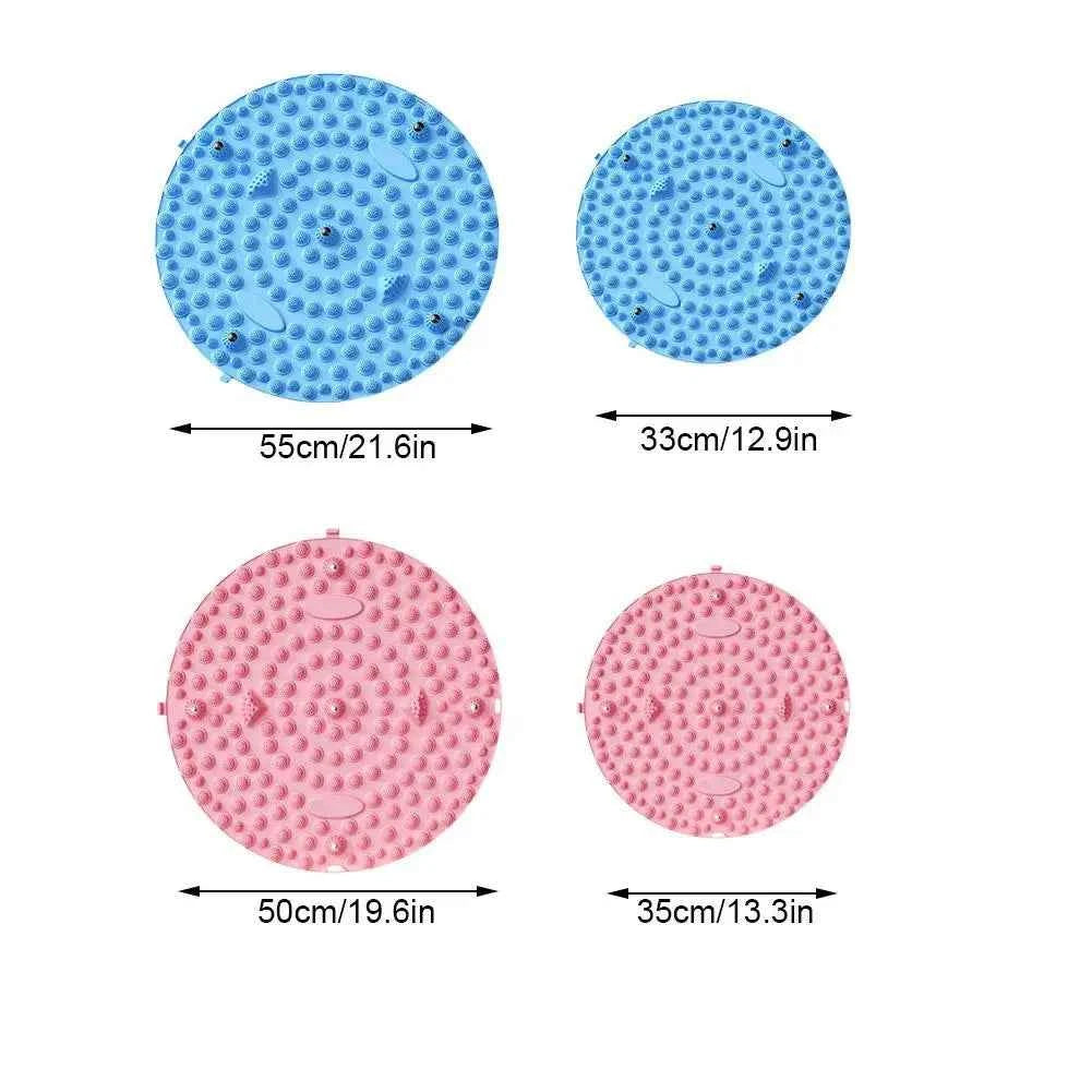 Foot Yoga Massage Acupressure Board Mat Muscle Relaxation Round Exercise Mat Fitness Foot Training Massage Acupressure Mat
