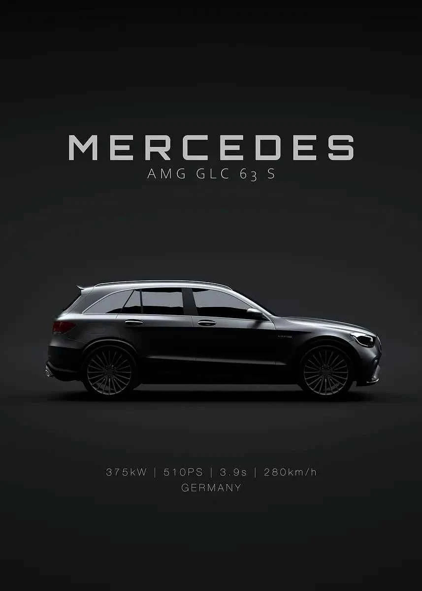 Black Famous Car M-Mercedes-B-Benz-AMG GT G 63 E 350 Poster Print Canvas Painting Home Living Room Wall Art Garage Club Decor